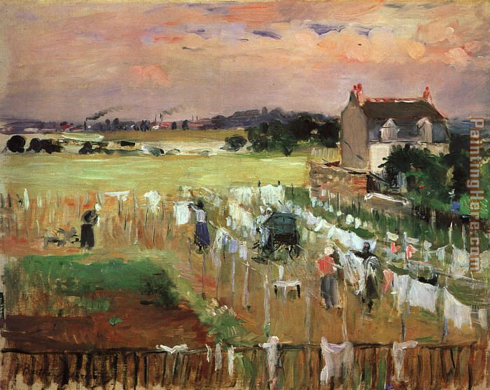 Berthe Morisot Hanging out the Laundry to Dry